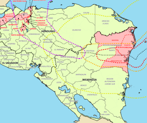 Estimación de las zonas de afección provocadas por los huracanes ETA e IOTA